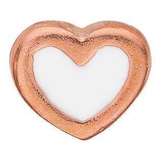 Christina rosa forgyldt sølv Enamel Heart Lille rosa forgyldt hjerte med hvid emalje, model 603-R3 købes hos Guldsmykket.dk her